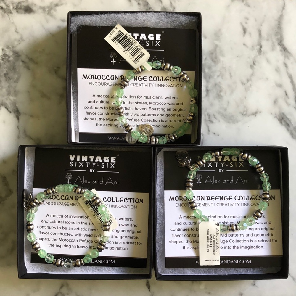Alex & Ani lime green bracelet